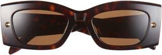 Alexander McQueen 51mm Modified Cat Eye Sunglasses in Havana Havana Brown at Nordstrom Rack