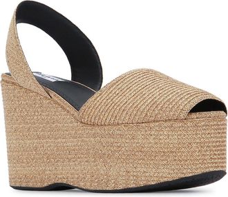 Alaia Womens Slingbacks Slingback Flat Beige Leather