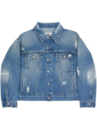 Maison Margiela distressed denim jacket - Blue