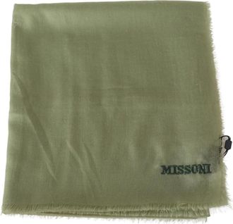 Missoni Cashmere Sjaal - Heren - Wintersjaals - Groen - ONE Size - Kasjmier - Accessoires