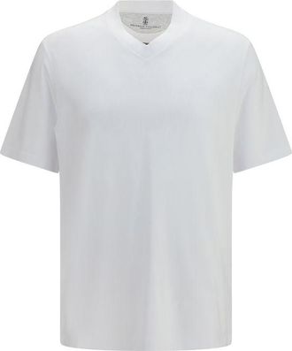 Brunello Cucinelli White Cotton Mens T-Shirt