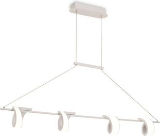 Mantra Inspired Mantra - Tsunami - L&aacute;mpara Colgante De Techo Con 4 Luces, Led De 48 W, 3000 K, 3600 Lm, Blanco Arena