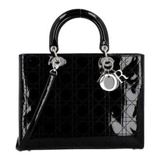Dior Pre-owned Large Lady Handbag - Dames - Pre-owned - Zwart - Maat: ONE Size Leer