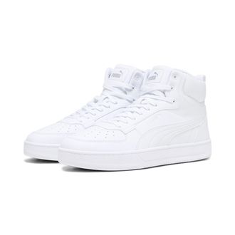 Puma Sneaker PUMA CAVEN 2.0 MID, Damen, Gr. 38,5, weiss (puma wei&szlig;, puma silber), Synthetik, unifarben, Schuhe Sneaker