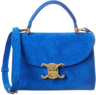 Celine Celine Nino Teen Suede & Leather Satchel