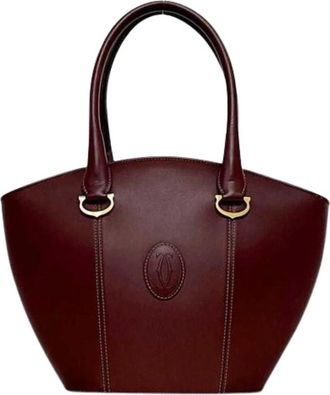 Cartier Pre-owned Tote Bag - Dames - Vintage Handtas - Rood - ONE Size - Leer - Vintage
