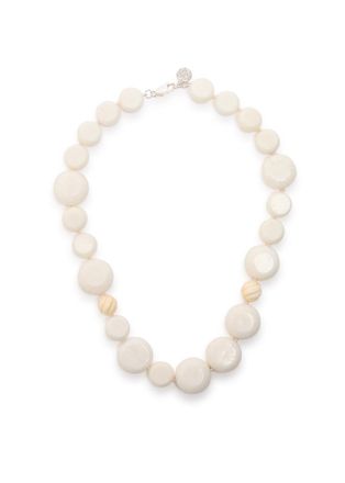 Sapir Bachar Carved Coral Sterling Silver Necklace - White - One Size