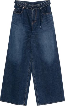 sacai Jeans con cintura - Blu