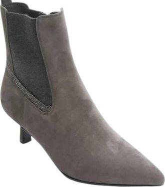 Vaneli Womens Mixer Boots In Grey Suede