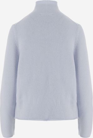 Allude Womens Cashmere Sweater Light Blue