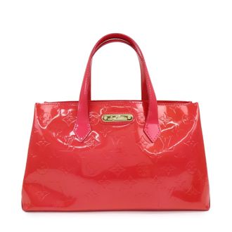 Louis Vuitton Wilshire Monogram Vernis Pink Patent_Leather Handbag (Pre-Owned)