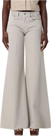 Dondup Jeans, Dames, Grijs, W28, Katoen, Marlen Wide Jeans