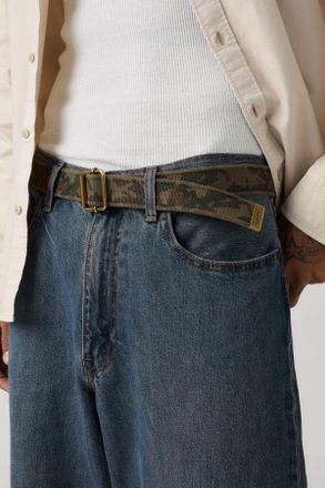 Levi's Washed Down Web Belt - Hombre - 105 - Verde / Washed Camo