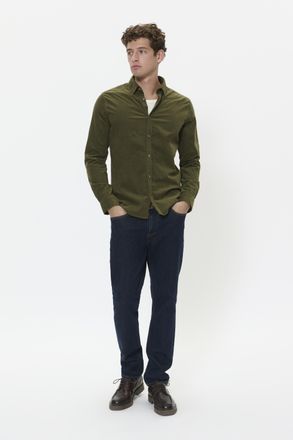 Matinique Overhemd met lang mouwen MAtrostol Regular fit khaki