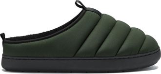 Alpine North SEATON INSULATED PUFFER SLIPPERS, DARK GREEN