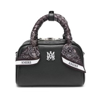 Amiri Tassen, Dames, Zwart, ONE Size, Leer, Micro Bowling Bag