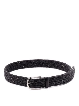 Orciani Melange Leather And Wool Belt
