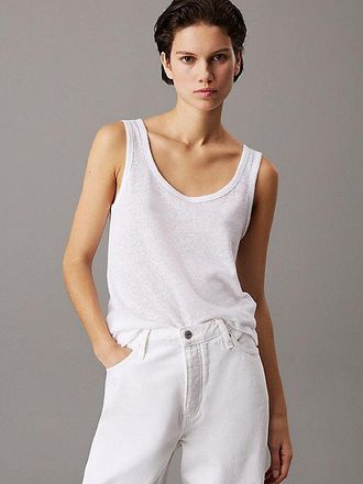 Calvin Klein Slim Linen Jersey Tank Top