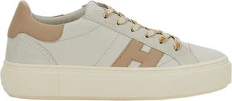 Hogan Beige Crosswind Nappa Suede Sneakers