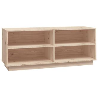 vidaXL Armario Zapatero De Madera Maciza De Pino 110x34x45 Cm Vidaxl