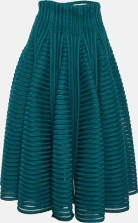 Maje Green Mesh Julien Mini Skirt