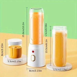 OEM Minibatidora, 450 Ml, 40 W, R&aacute;pida Y F&aacute;cil, 10 Cuchillas De Acero Inoxidable Para Vasos, Recargable Por Usb, Para Zumos, Vasos, Port&aacute;til