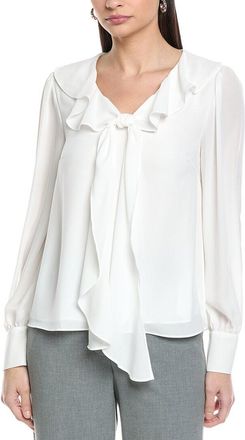 CeCe by Cynthia Steffe Ruffle Tie V-Neck Top