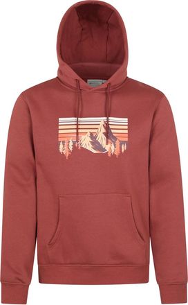 Mountain Warehouse Hoodie voor heren met bergmotief (Roest)