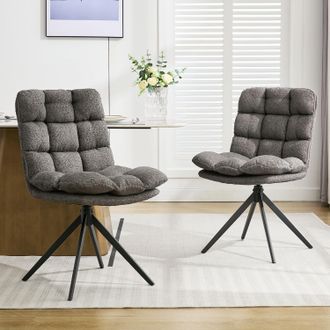 OEM Conjunto De Mesa Y Sillas De Comedor De 2 Piezas, Sillas De Cocina Giratorias Con Cojines Extra&iacute;bles, Sillas De Comedor Tapizadas Modernas Para Comedo
