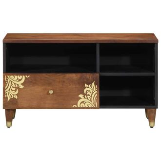 Berkfield Home Media Cabinet Honey brown Solid mango wood, Engineered wood