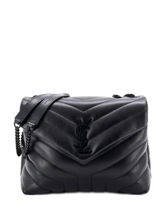 Saint Laurent Loulou Matelasse Chevron Leather Small shoulder bag - women - Calf Leather/Leather - One Size - Black