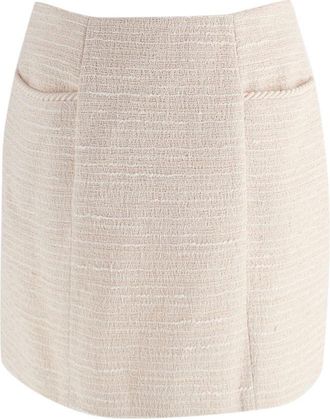 Claudie Pierlot Cream Tweed Mini Skirt Size XS