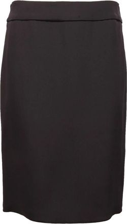 Armani Donkergrijze zijden rok collectie - Dames - Kokerrokken - Grijs - S - Rokken