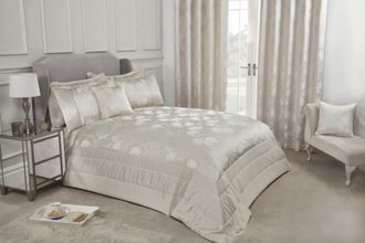 Emma Barclay Blossom - Embellished Jacquard Quilted Bedspread Set in Cream - Emma Barclay | TJ Hughes
