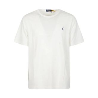 Polo Ralph Lauren Tops, Heren, Wit, XL, Klassiek T-shirt met korte mouwen en borstzak