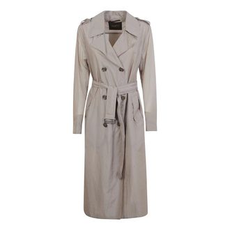 Moorer Belted Coats, female, Gray, Size: XS Tepar28 Trench