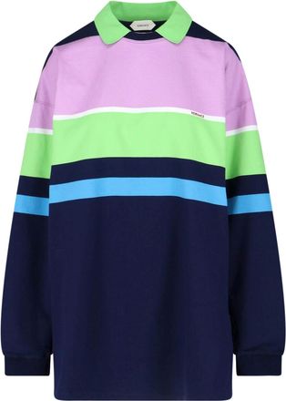 Versace Multicolor Striped Cotton Mini Dress