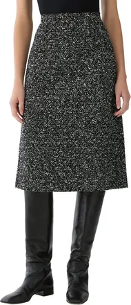 Lafayette 148 New York Wool-Blend A-Line Midi Skirt