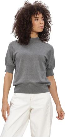 Bruuns Bazaar Anemone Halias Knit - Dames - Ronde hals truien - Grijs - S - Truien & Vesten