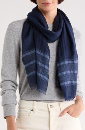 Longchamp Le Pliage Cuir Cashmere Blend Scarf in Navy at Nordstrom Rack