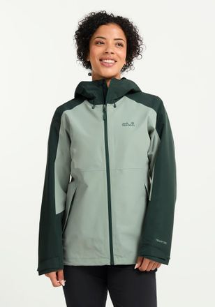 Jack Wolfskin Funktionsjacke JACK WOLFSKIN WILDBOUND 2L JKT W, Damen, Gr. M (38/40), gr&uuml;n (gr&uuml;n zinnia), Obermaterial: 100% Polyester. Futter: 100% Polyester, norma