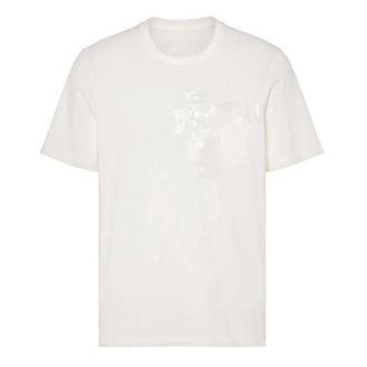 Maison Margiela T-Shirts, male, White, Size: L Taped Cotton Jersey T-shirt