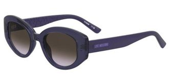 Love Moschino MOL105/S B3V/QR Womens Sunglasses Purple Size 50