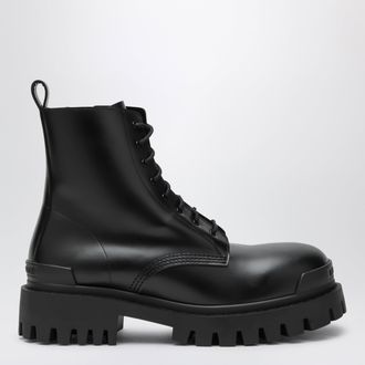 Balenciaga Stivali Combat neri in pelle
