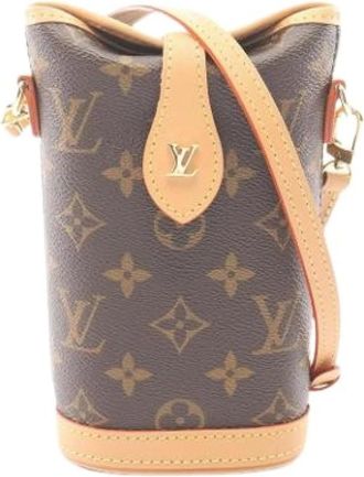 Louis Vuitton Pre-owned Mini Handbag - Dames - Vintage Mini Tas - Bruin - ONE Size - Leer - Vintage