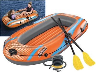 Trade Shop Trade Shop - Kit Canotto Gonfiabile 196x106cm Kondor Elite 2000 Con Remi Pompa A Pedale 61141