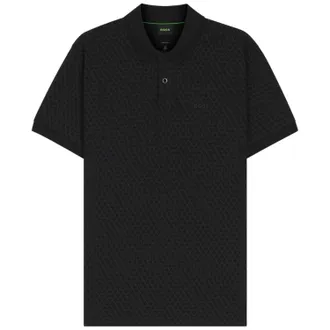 HUGO BOSS Heren Piqu&eacute; Polo Shirt (Zwart)