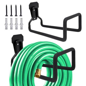 OEM Soporte Para Manguera De Jard&iacute;n De 2 Piezas - Carrete De Manguera, Ganchos De Pared Met&aacute;licos Resistentes Para Jard&iacute;n, Garaje Y Patio
