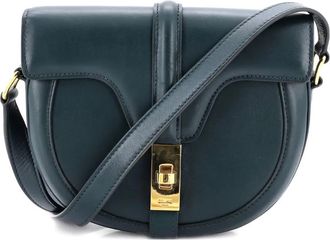 Celine Besace 16 Smooth kalfsleren kleine crossbodytas - Groen