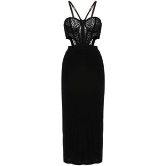 Versace Jeans Couture Kleedjes - Dames - Feestkleedjes - Zwart - XS - Leer - Kleedjes
